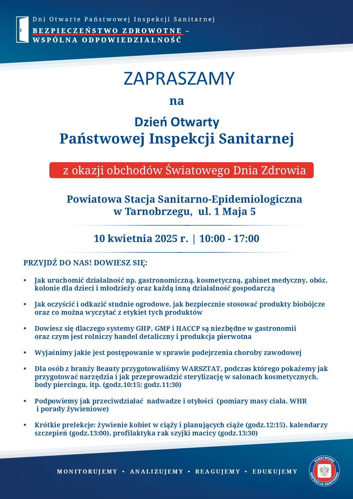 Dzień Otwarty w Powiatowej Stacji Sanitarno-Epidemiologicznej w Tarnobrzegu